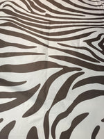 Brown Zebra Spandex Fabric by the Metre - Whotex Fabrics London