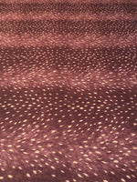 Burgundy Fawn Deer Print Stretch Scuba Fabric by the Metre - Whotex Fabrics London
