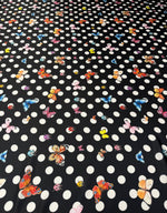 Butterfly Polka Dot Satin Fabric by the Metre - Whotex Fabrics London