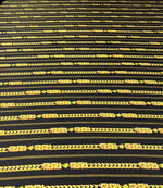 Chain Print Satin Fabric by the Metre - Whotex Fabrics London