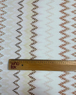Champagne Zigzag Power Mesh Fabric by the Metre - Whotex Fabrics London