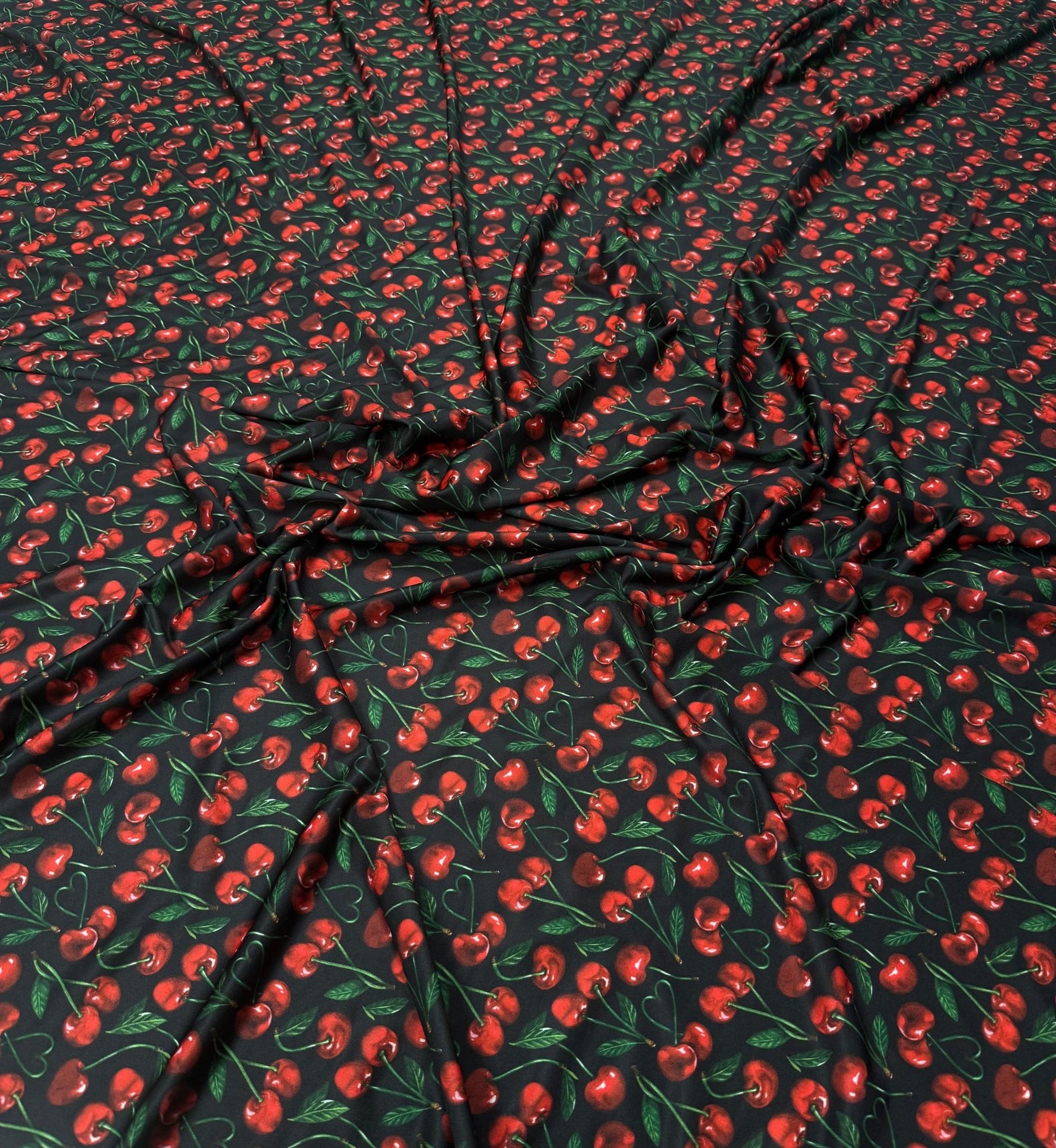 Cherry Print Fabric by the Metre - Whotex Fabrics London