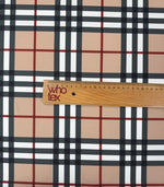Classic Check Spandex Fabric by the Metre - Whotex Fabrics London