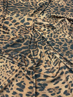 Classic Leopard Print Lurex Fabric by the Metre - Whotex Fabrics London