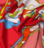 Colorful Abstract Swirl Pattern Fabric Custom Printed by the Metre - Whotex Fabrics London