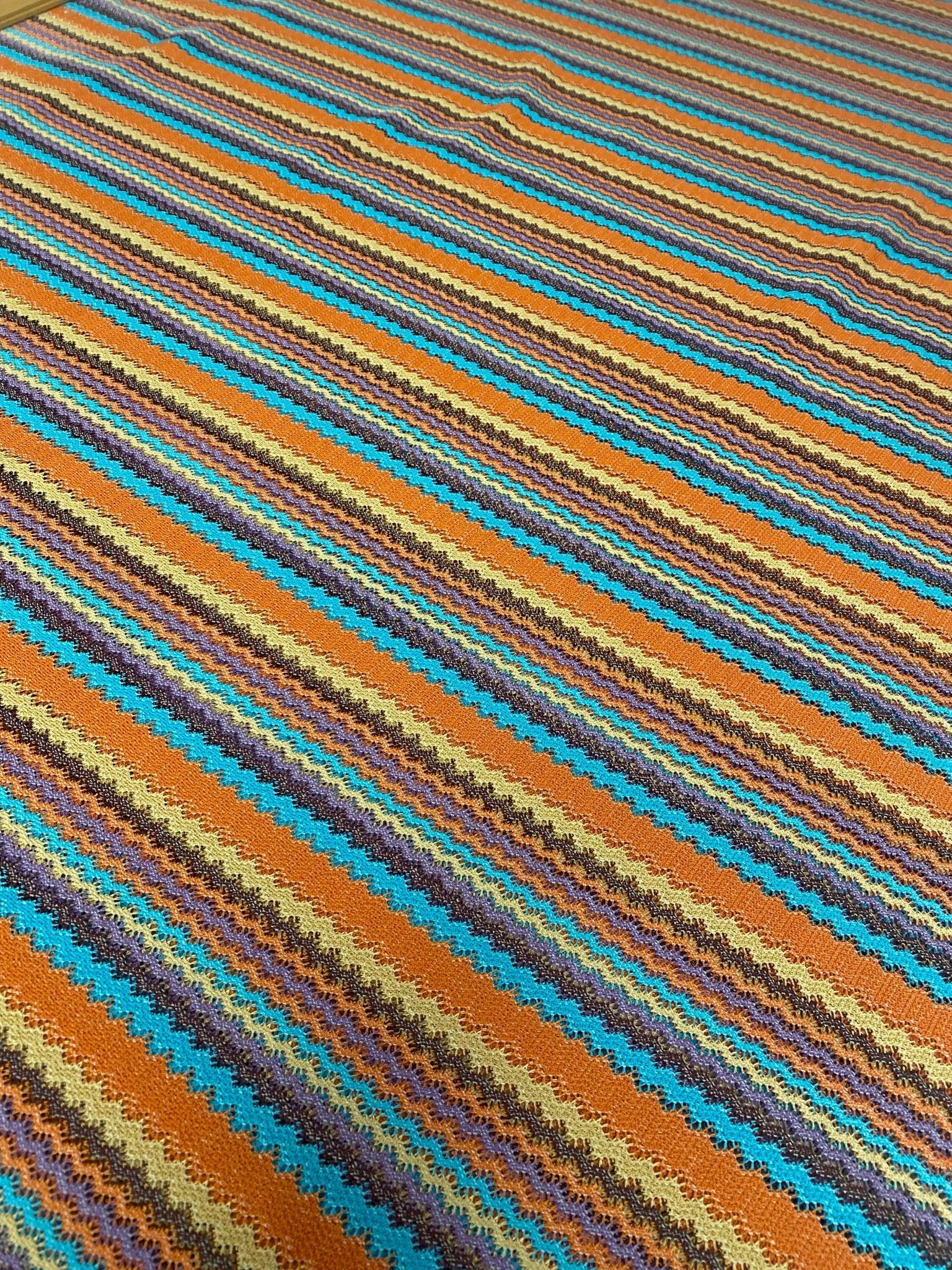Colorful Zigzag Stripe Mesh Fabric – Textured Knit Pattern - Whotex Online Fabric Store