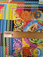 Colourful Baroque Satin Fabric by the Metre - Whotex Fabrics London