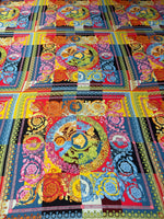 Colourful Baroque Satin Fabric by the Metre - Whotex Fabrics London