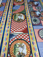 Colourful Geometric Chiffon Fabric – Lightweight & Flowing - Whotex Fabrics London