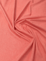 Coral Pink Cotton Linen Fabric by the Metre - Whotex Fabrics London
