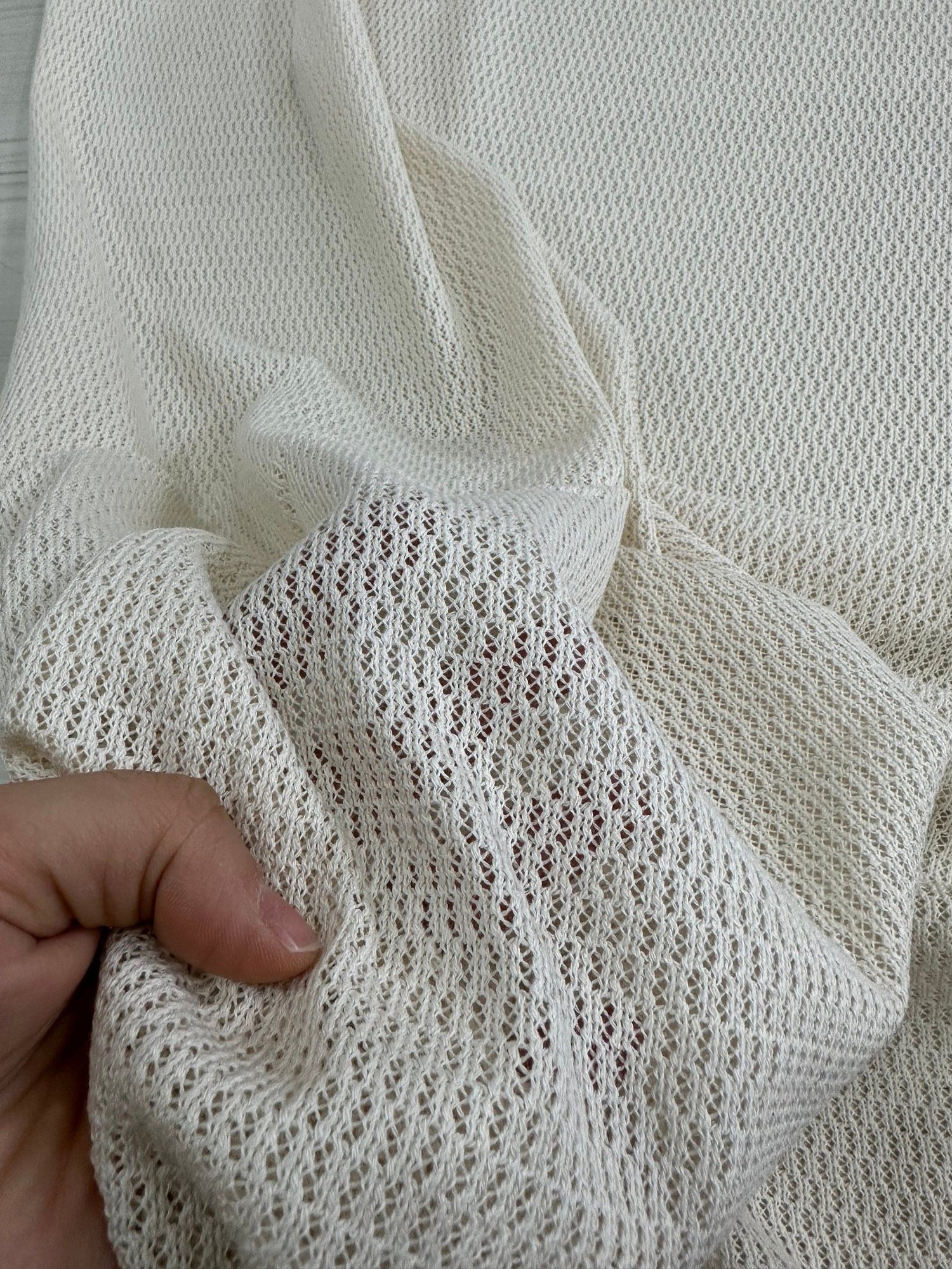 Cotton Fish net Mesh Fabric, %100 Cotton Off - white Mesh Fabric - Whotex Online Fabric Store