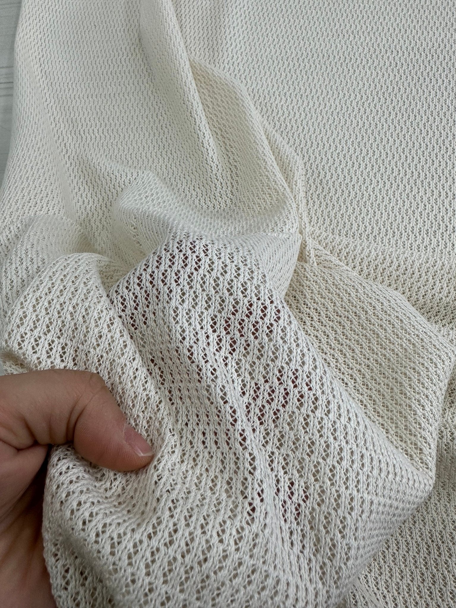 Cotton Fish net Mesh Fabric, %100 Cotton Off - white Mesh Fabric - Whotex Online Fabric Store