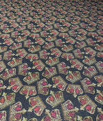 Crown Motif Glitter Lurex Fabric by the Metre - Whotex Fabrics London