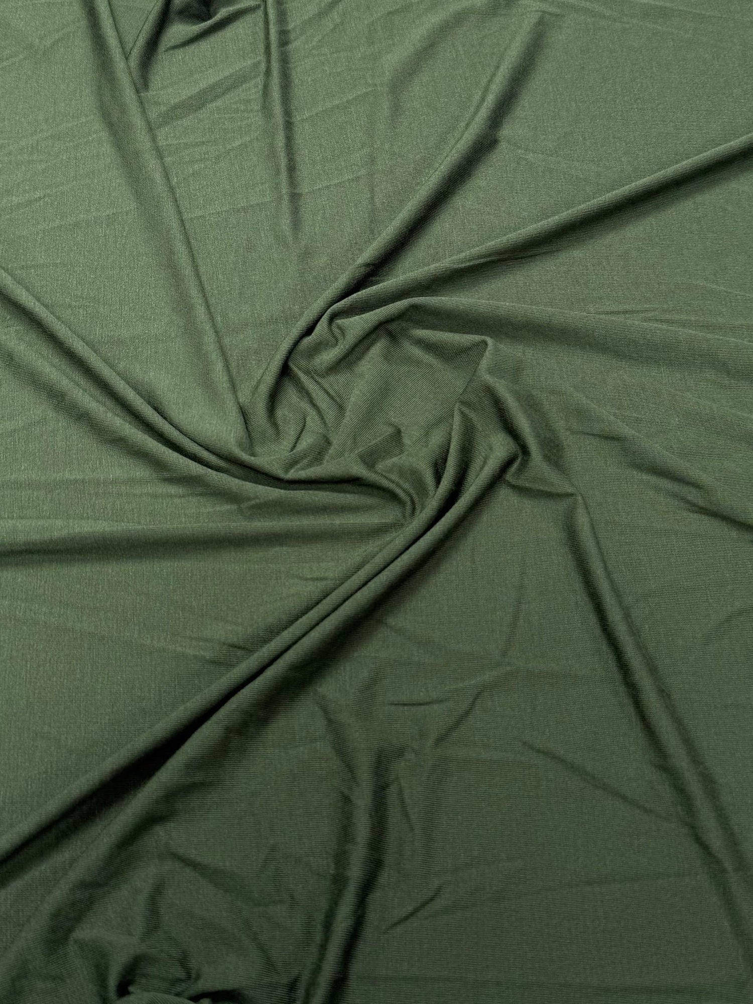 Dark Green Modal Stretch Fabric by the Metre - Whotex Fabrics London