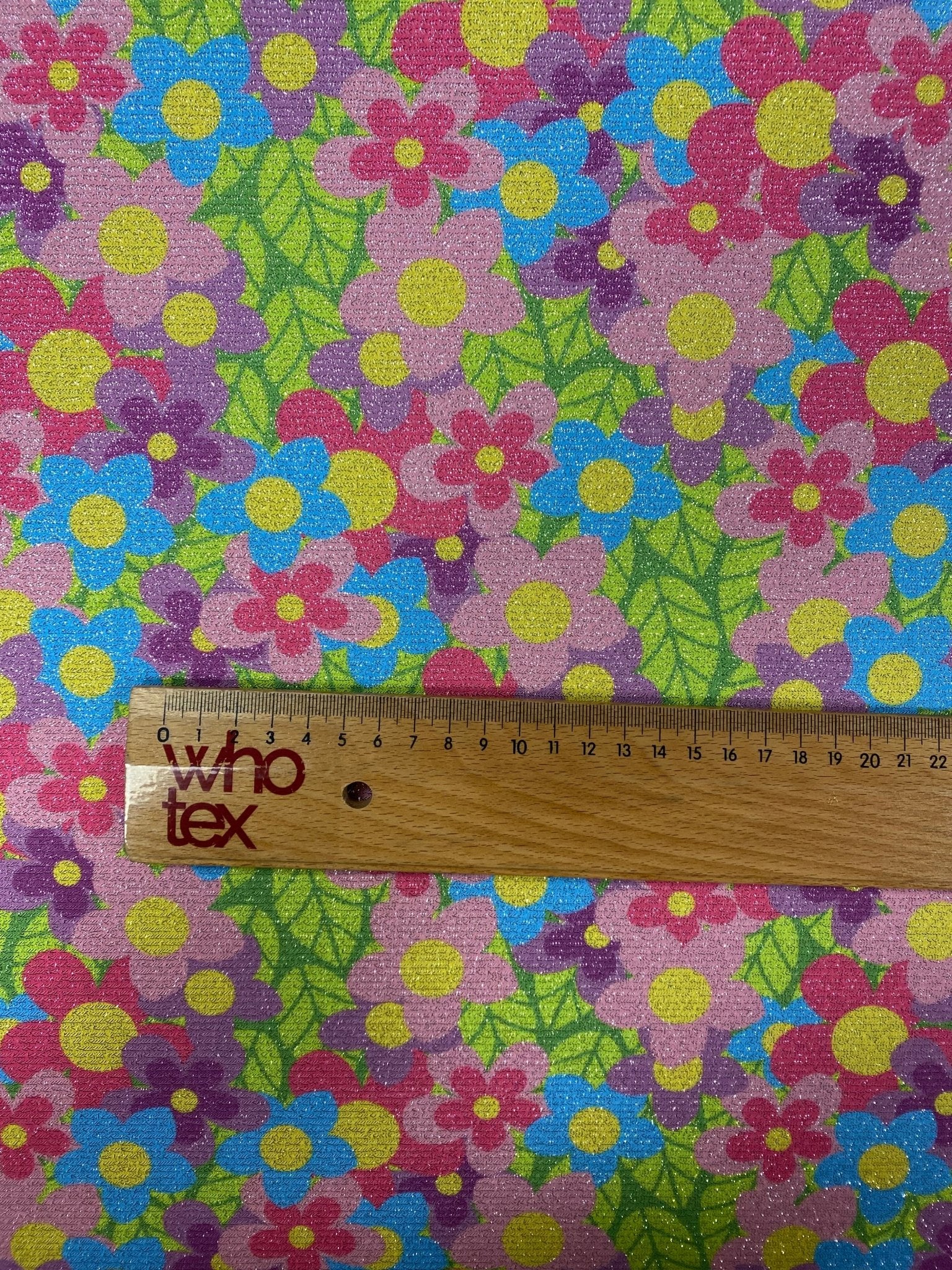 Ditsy Floral Lurex Fabric by the Metre - Whotex Fabrics London