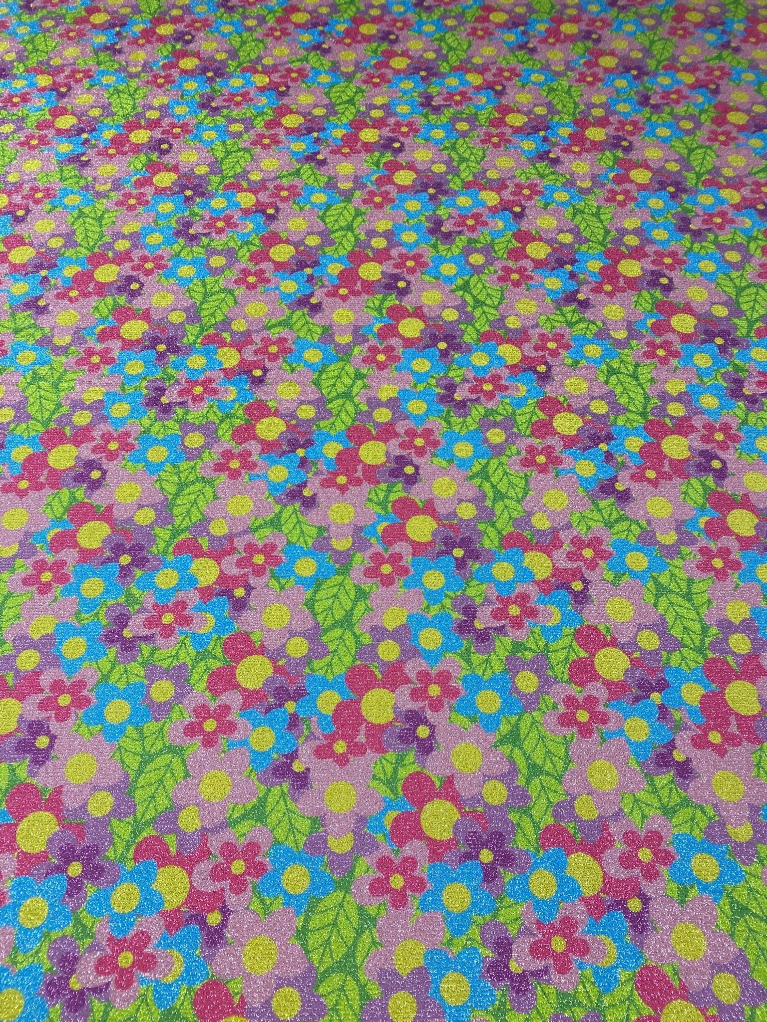 Ditsy Floral Lurex Fabric by the Metre - Whotex Fabrics London