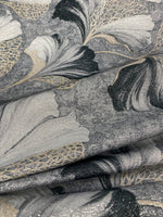 Elegant Gold Vein Botanical Fabric by Metre - Whotex Fabrics London