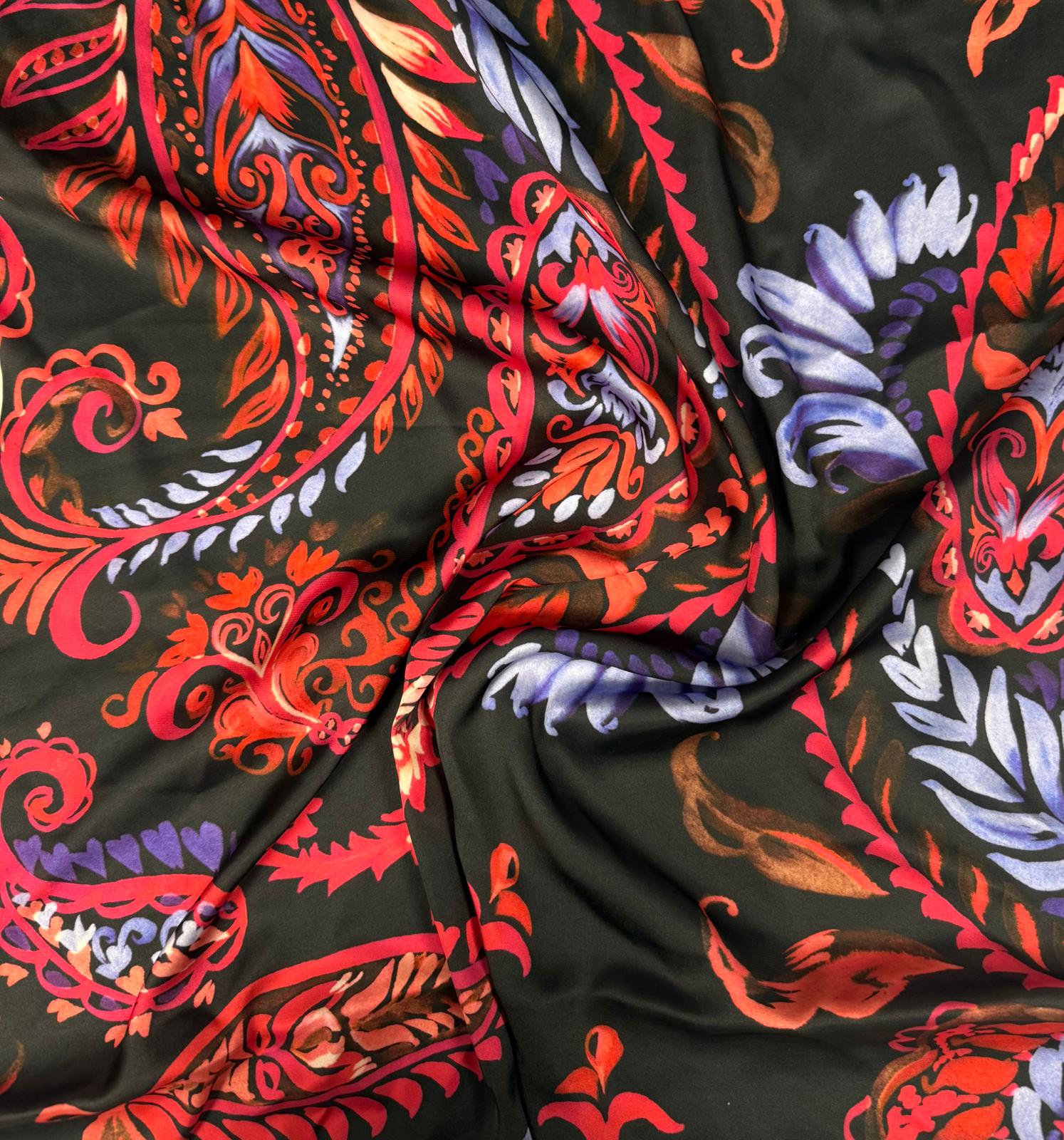 Elegant Paisley Pattern Fabric by the Metre – Soft & Stylish - Whotex Fabrics London