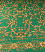 Emerald Baroque Lurex Fabric by the Metre - Whotex Fabrics London
