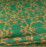Emerald Baroque Lurex Fabric by the Metre - Whotex Fabrics London