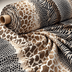 Exotic Animal Print Sequin Fabric by the Metre - Whotex Fabrics London