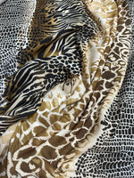 Exotic Animlal Pattern Brown Black Color Fabric - Whotex Online Fabric Store