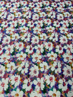 Floral Lurex Fabric by the Metre - Whotex Fabrics London