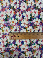 Floral Lurex Fabric by the Metre - Whotex Fabrics London