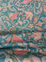Floral Scroll Lurex Fabric by the Metre - Whotex Fabrics London