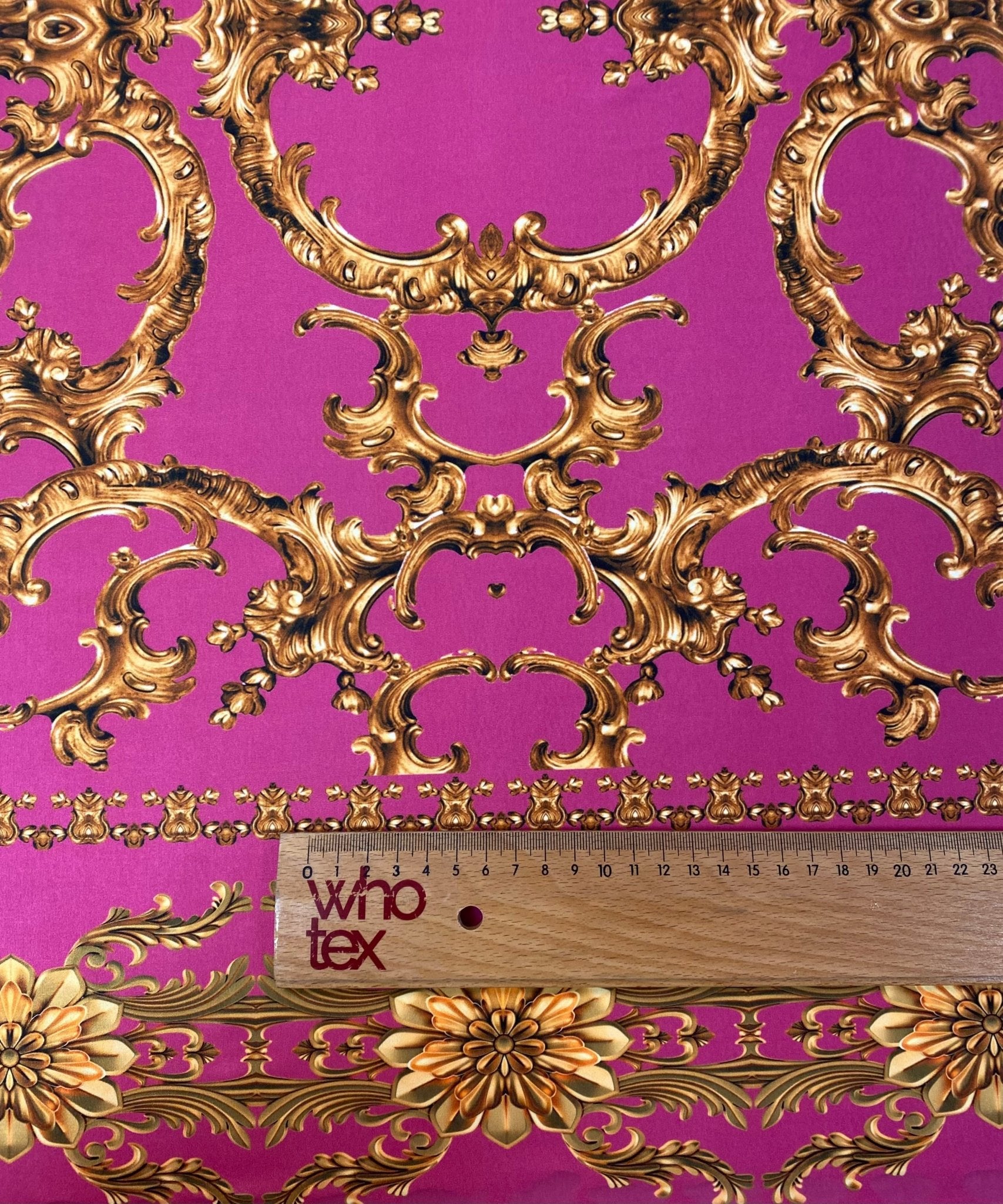 Fuchsia Baroque Fabric by Metre - Whotex Fabrics London
