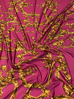Fuchsia Baroque Fabric by Metre - Whotex Fabrics London