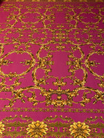 Fuchsia Baroque Fabric by Metre - Whotex Fabrics London
