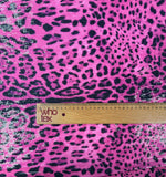 Fuchsia Leopard Sequin Fabric for Party Fashion - Whotex Fabrics London