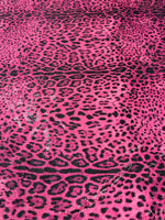 Fuchsia Leopard Sequin Fabric for Party Fashion - Whotex Fabrics London