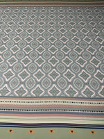 Geometric Border Linen Fabric by the Metre - Whotex Fabrics London