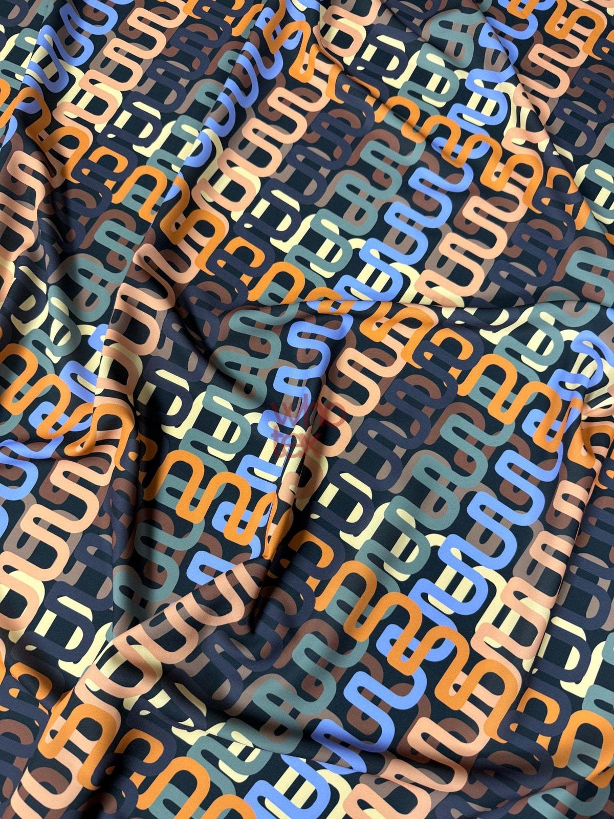 Chain Linkm Pattern Geometric Retro Chain Link Pattern Fabric β Multiple Fabric Options ...