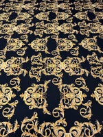 Gold Baroque Crepe Fabric by the Metre - Whotex Fabrics London
