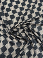 Gold Lurex Glitter Fabric - 4 - Way Stretch Diamond Pattern Material - Whotex Fabrics London