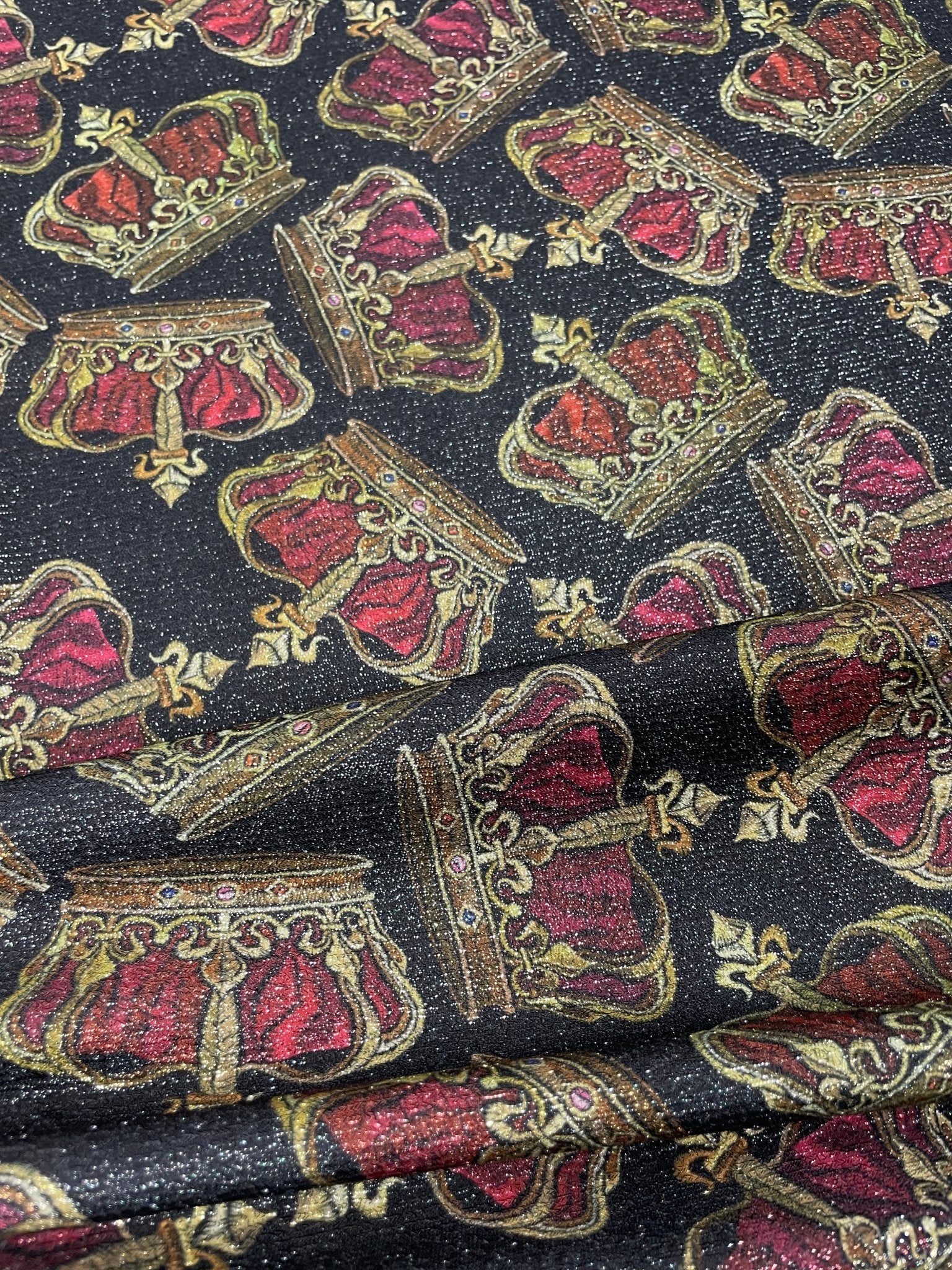 Golden Crown Fabric by Metre - Whotex Fabrics London