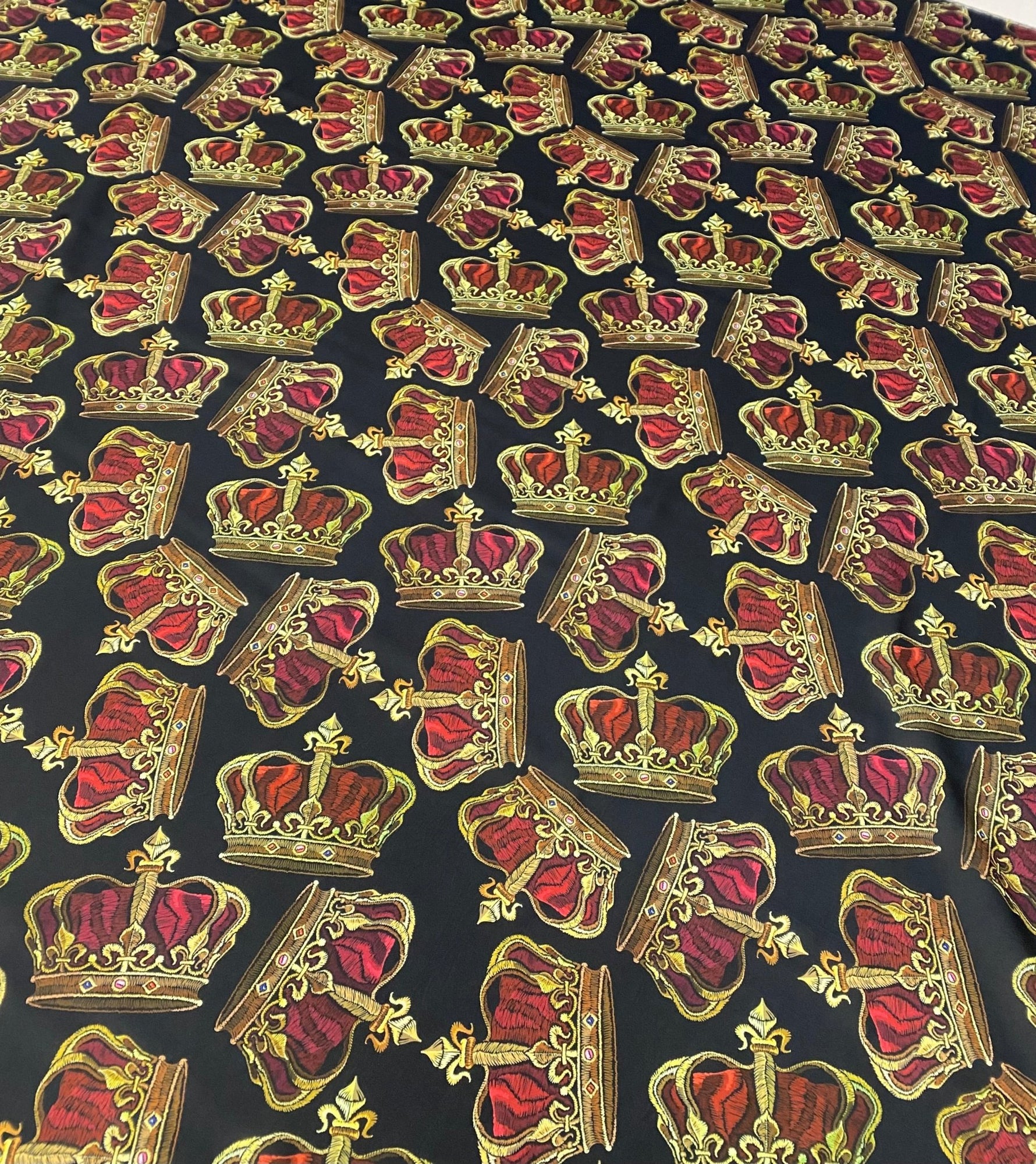 Golden Crown Fabric – Fabric by Metre, Multiple Options for Sewing & Dressmaking - Whotex Fabrics London