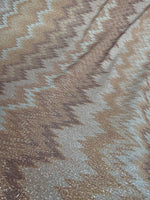Golden Ombre Zigzag Fabric by the Metre - Whotex Fabrics London