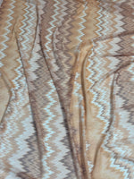Golden Ombre Zigzag Power Mesh Fabric by the Metre - Whotex Fabrics London
