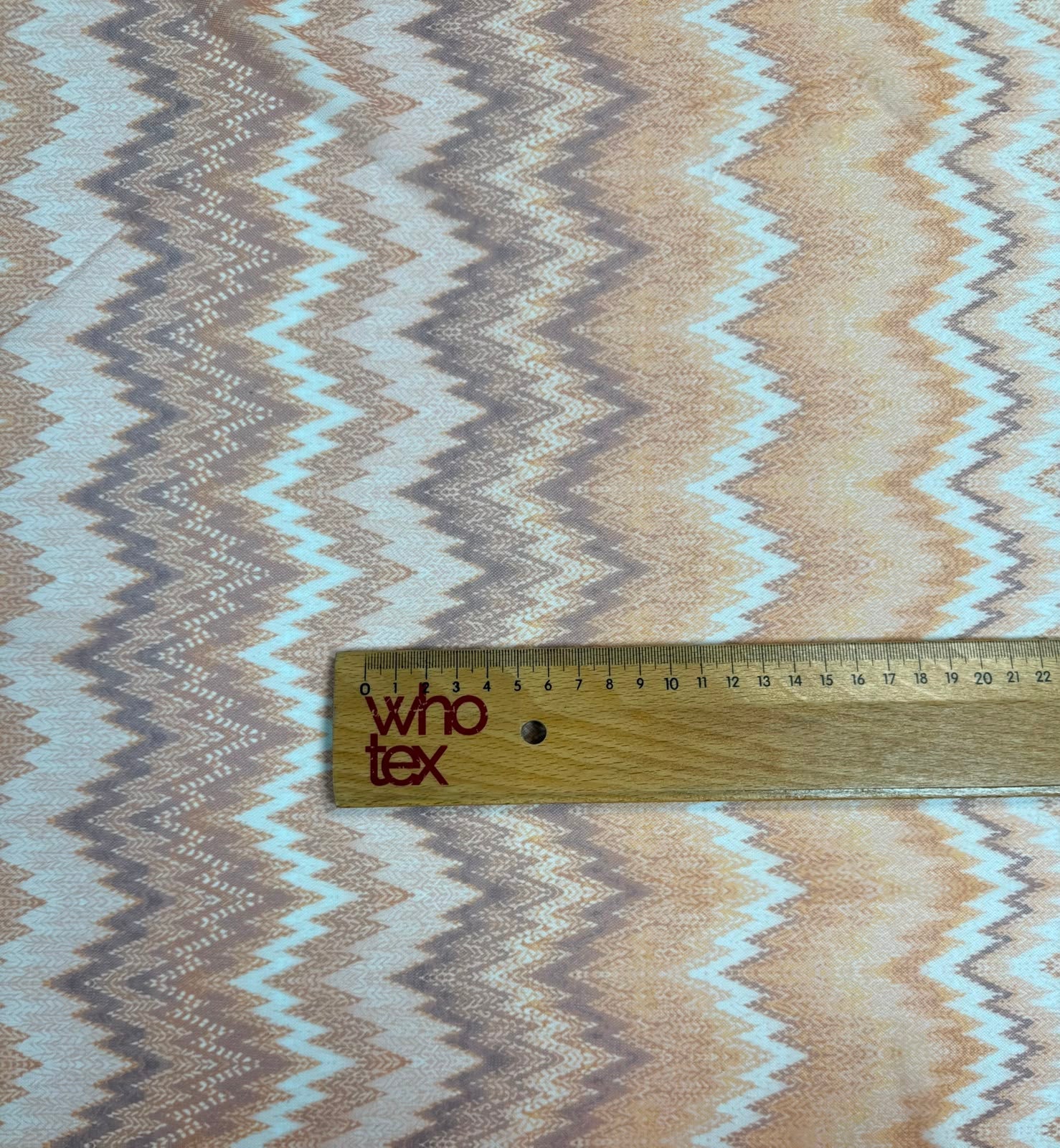 Golden Ombre Zigzag Power Mesh Fabric by the Metre - Whotex Fabrics London