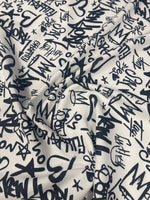 Graffiti Pattern Activewear Fabric – Fabric by Metre, Multiple Options for Sewing & Dressmaking - Whotex Fabrics London