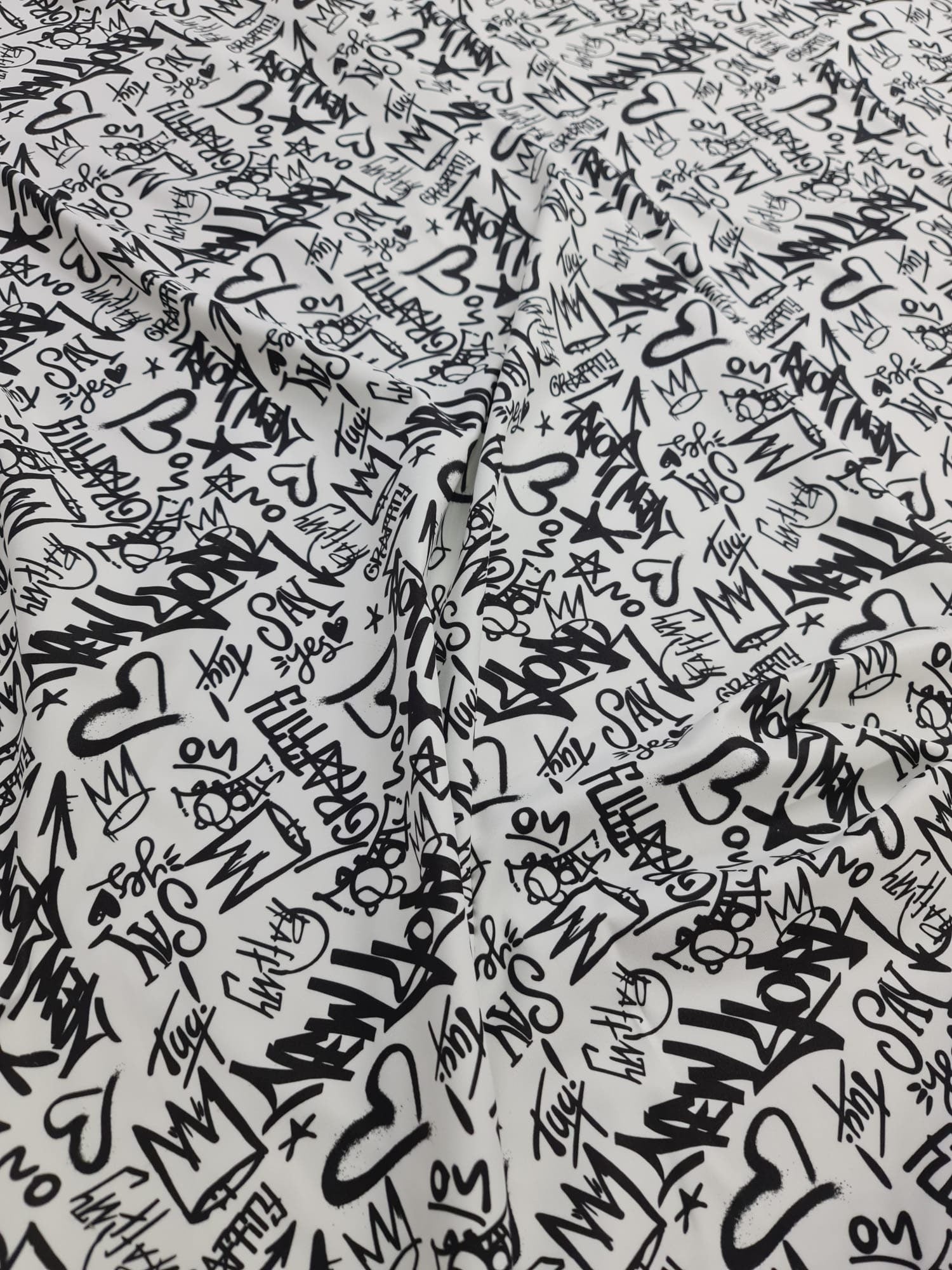 Graffiti Pattern Fabric, dancewear, activewear, sportwear Fabric By The Yard - Whotex Online Fabric Store