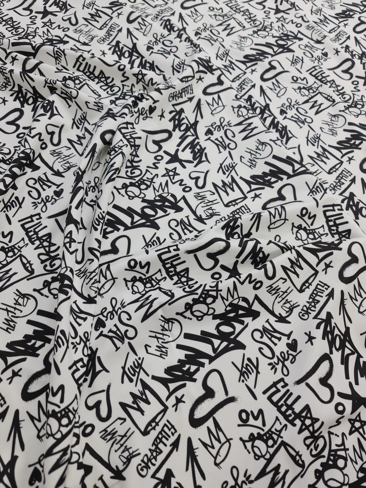 Graffiti Pattern Fabric, dancewear, activewear, sportwear Fabric By The Yard - Whotex Online Fabric Store