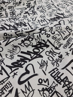 Graffiti Pattern Fabric, dancewear, activewear, sportwear Fabric By The Yard - Whotex Online Fabric Store