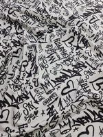 Graffiti Pattern Fabric, dancewear, activewear, sportwear Fabric By The Yard - Whotex Online Fabric Store