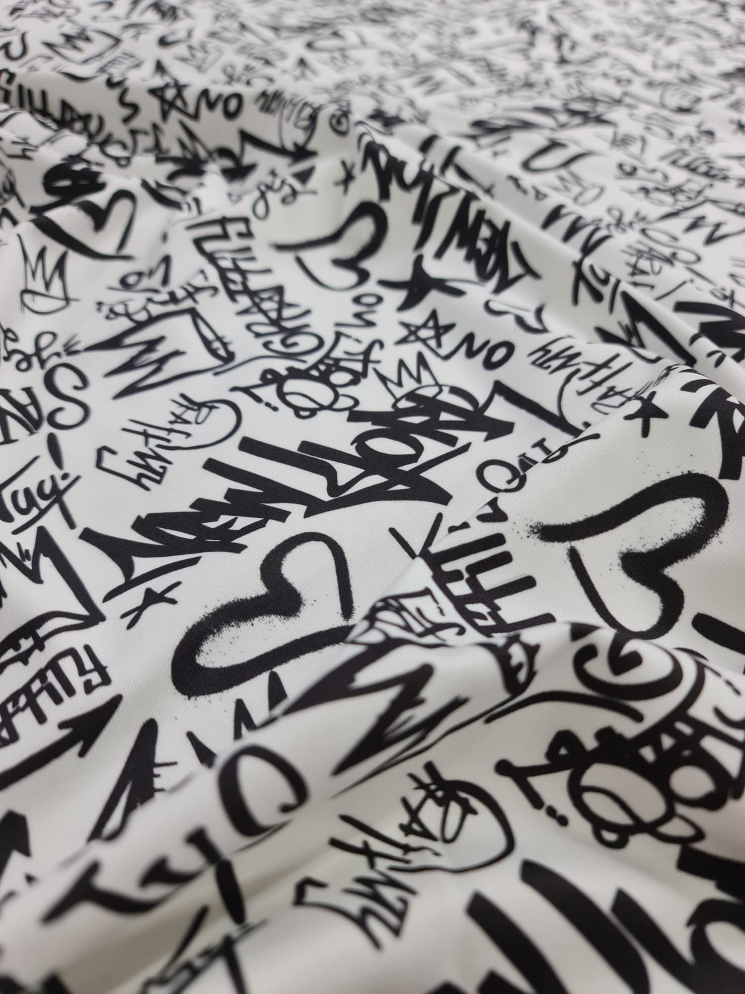 Graffiti Pattern Fabric, dancewear, activewear, sportwear Fabric By The Yard - Whotex Online Fabric Store