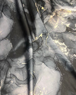 Gray Tie Dye Fabric, Gold Details Fabric - Whotex Online Fabric Store